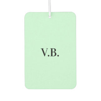 Simple solid colour add name text monogram air freshener