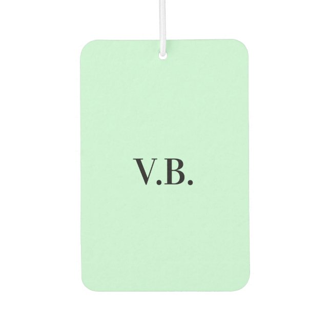 Simple solid colour add name text monogram air freshener (Front)