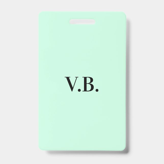 Simple solid colour add name text monogram badge (Front)