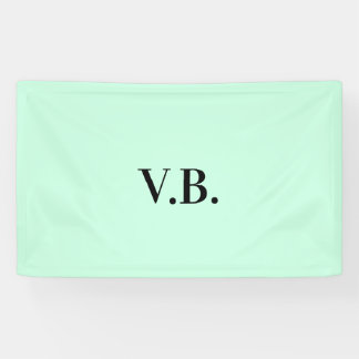Simple solid colour add name text monogram banner