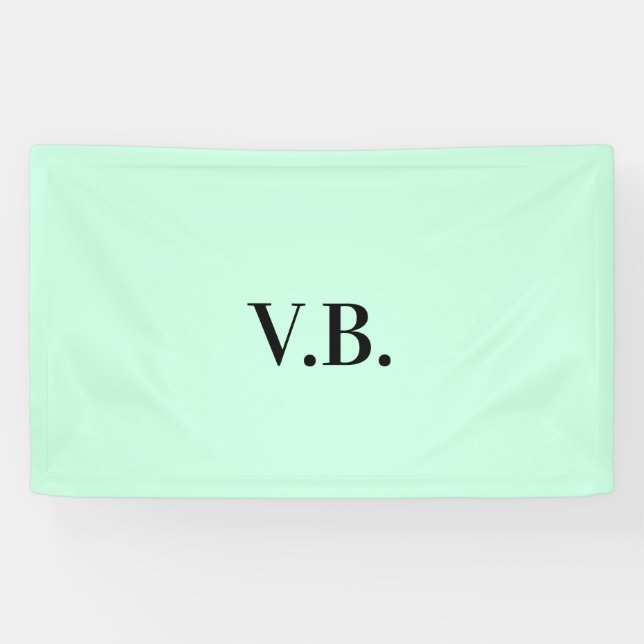 Simple solid colour add name text monogram  banner (Horizontal)
