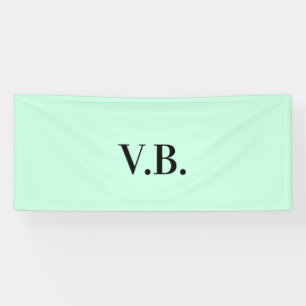Simple solid colour add name text monogram banner