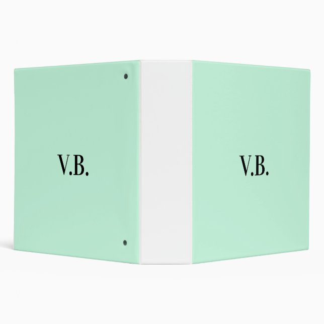 Simple solid colour add name text monogram binder (Background)