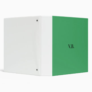 Simple solid colour add name text monogram binder