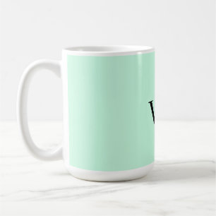 Simple solid colour add name text monogram  coffee mug