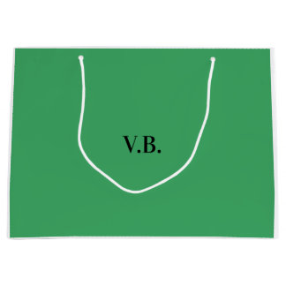 Simple solid colour add name text monogram large gift bag