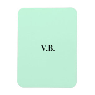 Simple solid colour add name text monogram magnet
