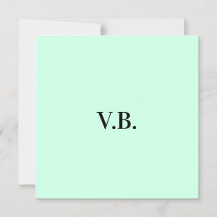 Simple solid colour add name text monogram    magnetic invitation