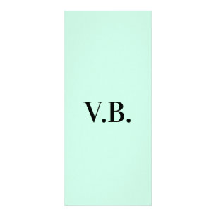 Simple solid colour add name text monogram rack card