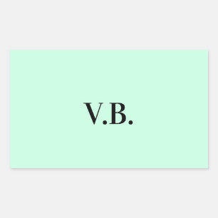 Simple solid colour add name text monogram sticker