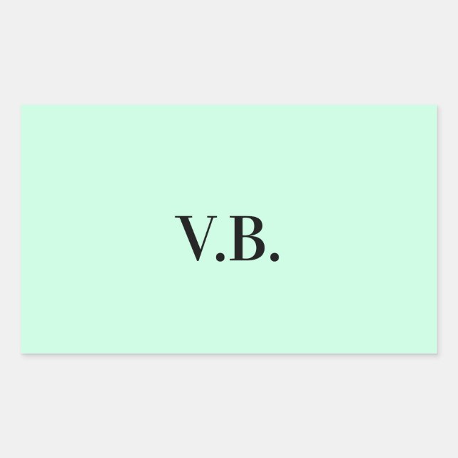Simple solid colour add name text monogram  sticker (Front)