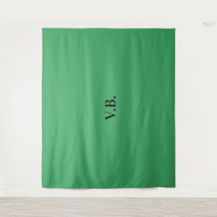 Simple solid colour add name text monogram  tapestry