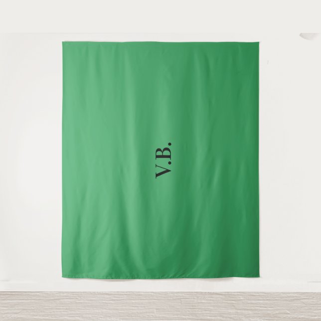 Simple solid colour add name text monogram  tapestry (Front)