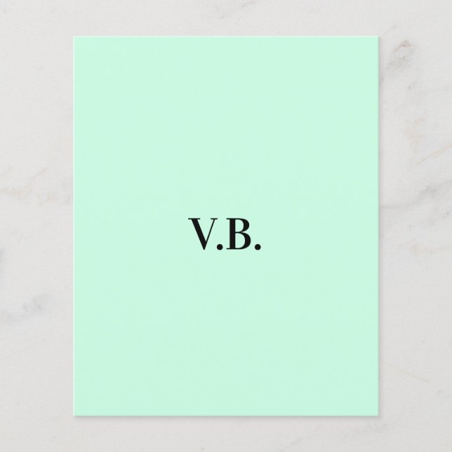 Simple solid colour add name text monogram throw p flyer (Front)