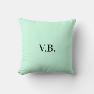 Simple solid colour add name text monogram throw pillow