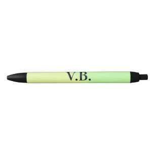 Simple solid colour add name text monogram yellow black ink pen