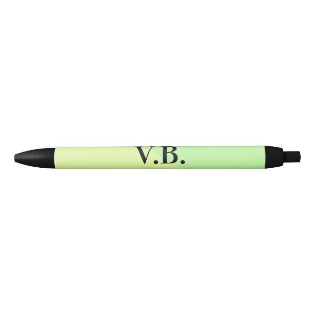 Simple solid colour add name text monogram yellow  black ink pen (Front)