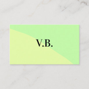 Simple solid colour add name text monogram yellow  business card