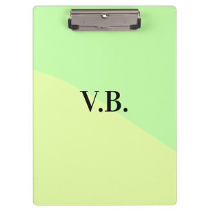 Simple solid colour add name text monogram yellow clipboard