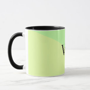 Simple solid colour add name text monogram yellow mug