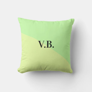 Simple solid colour add name text monogram yellow throw pillow