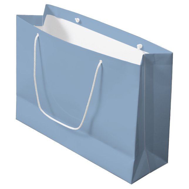 Simple Solid Colour Baby Blue Large Gift Bag (Front Angled)