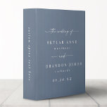 Simple Solid Colour Dusty Blue Wedding Photo Album Binder<br><div class="desc">Simple Solid Colour Dusty Blue Wedding Photo Album Binder. This modern minimal Album option is simple classic and elegant with a plain solid background colour and a pretty signature script calligraphy font with tails. Shown in the new Colorway. Available in several colour options, or feel free to edit the colours...</div>