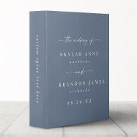 Simple Solid Colour Dusty Blue Wedding Photo Album