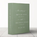 Simple Solid Colour Leaf Green Wedding Photo Album Binder<br><div class="desc">Simple Solid Colour Leaf Green Wedding Photo Album Binder. This modern minimal Album option is simple classic and elegant with a plain solid background colour and a pretty signature script calligraphy font with tails. Shown in the new Colorway. Available in several colour options, or feel free to edit the colours...</div>