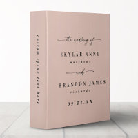 Simple Solid Colour Light Pink Wedding Photo Album