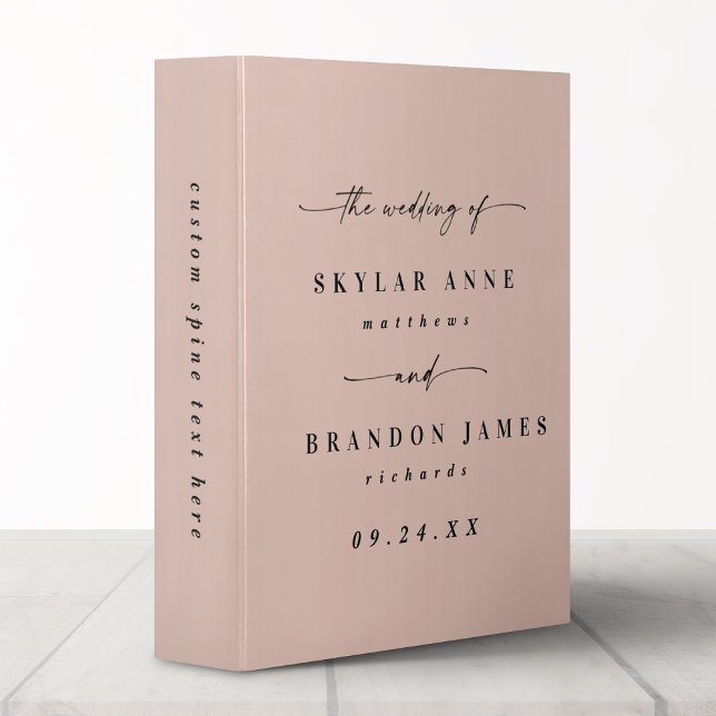 Simple Solid Colour Light Pink Wedding Photo Album Binder (Creator Uploaded)