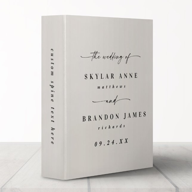 Simple Solid Colour Off-White Wedding Photo Album Binder (Creator Uploaded)