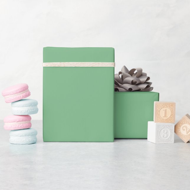 Simple solid colour plain Absinthe pastel Green Wrapping Paper (Baby Shower)