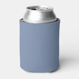 Simple solid colour plain slate blue can cooler