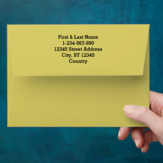 Simple solid colour plain Yellow Acacia Envelope