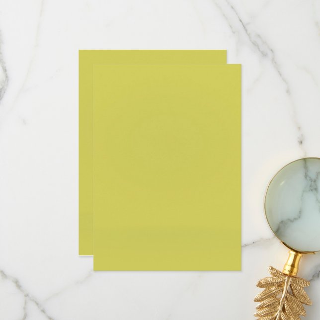 Simple Solid Colour Wedding Thank You Not Card (Front/Back In Situ)