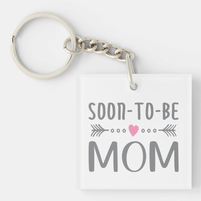 Simple Soon-to-be Mom Mother's Day | Keychain (Front)