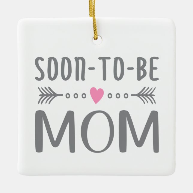 Simple Soon-to-be Mom Mother's Day | Ornament (Front)