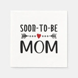 Simple Soon-to-be Mom Mother's Day   Paper Napkin