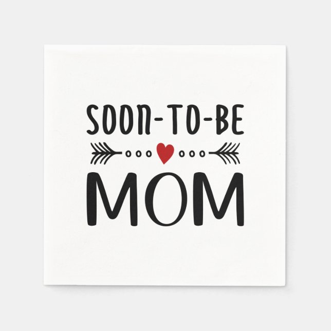 Simple Soon-to-be Mom Mother's Day | Paper Napkin (Front)