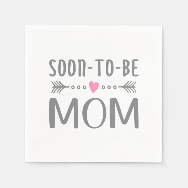 Simple Soon-to-be Mom Mother's Day | Paper Napkin (Front)