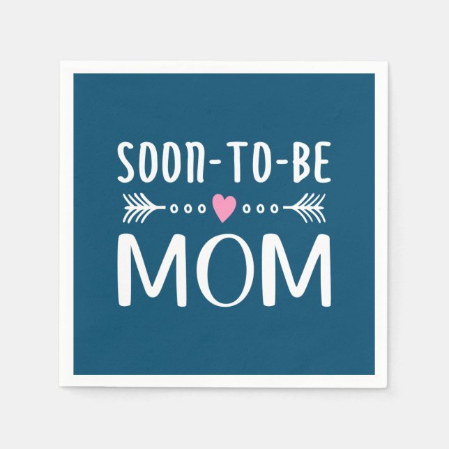 Simple Soon-to-be Mom Mother's Day | Paper Napkin (Front)