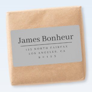 Simple & Sophisticated Grey Return Address
