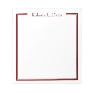Simple sophisticated lines personalized custom notepad