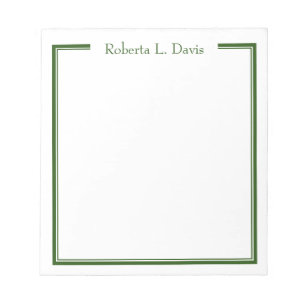 Simple sophisticated lines personalized custom notepad