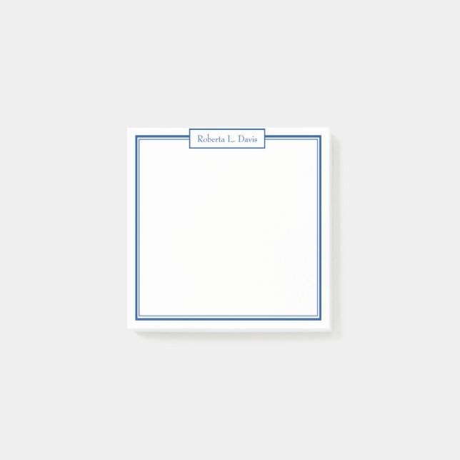 Simple sophisticated lines personalized custom post-it notes (Front)
