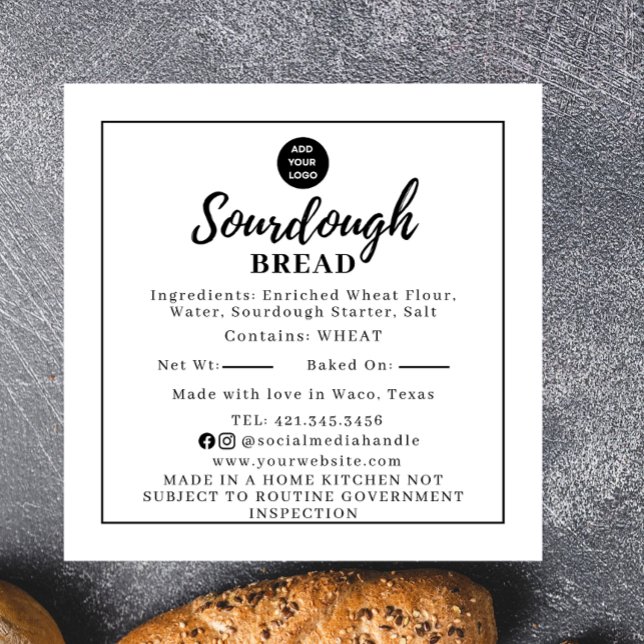 Simple Sourdough Ingredient  Cottage Law Sticker (Creator Uploaded)