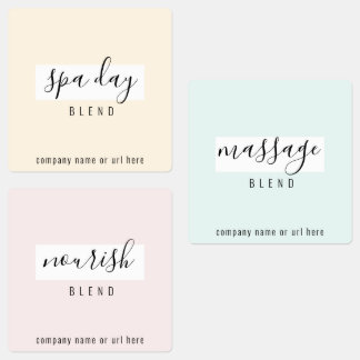 Simple Spa Essential Oil Roller Bottle Labels
