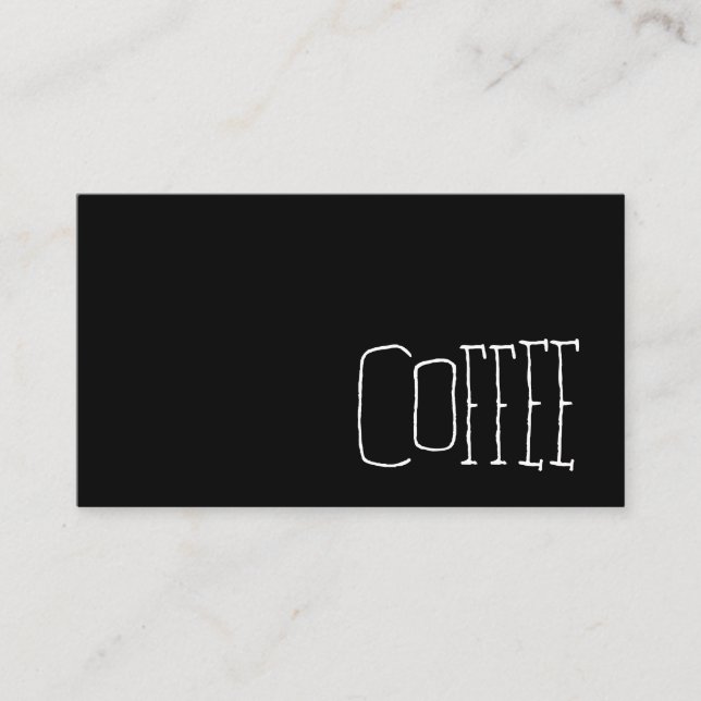 Simple Spaghetti Western Dark Loyalty Coffee Punch Card (Front)