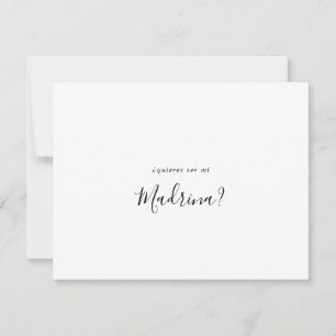 Simple Spanish Bridesmaid Proposal Card